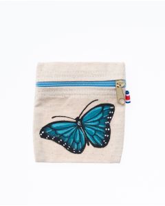 Monedero de manta con Mariposa Morpho