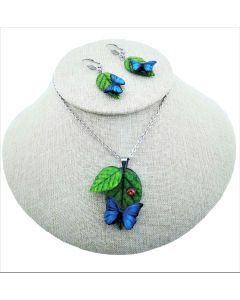 Aretes y Collar de Mariposa - Hecho por Mujeres Costa Rica
