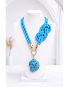 Collar con Piedra Drusa