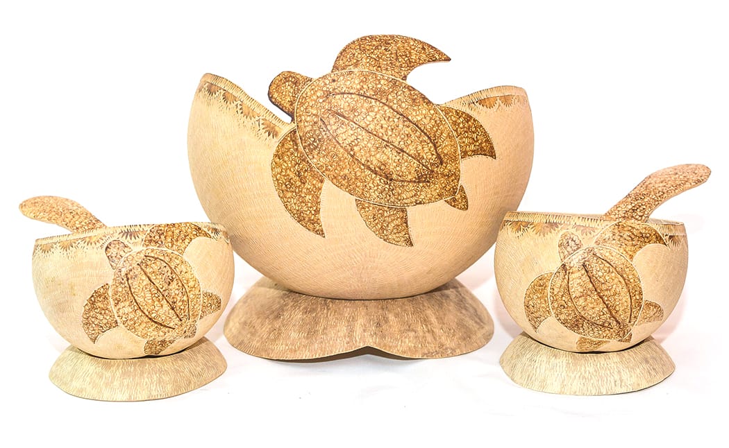 Set de Canastas de Jícaro en Forma de Tortuga